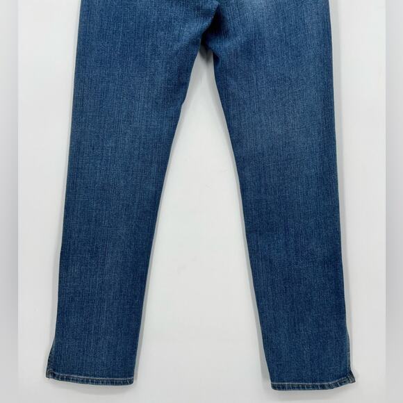 FRAME Le Boy Zip Hem Crop Jeans Ankle Picadilly Distressed Stretch Blue Size 26 - Picture 12 of 15
